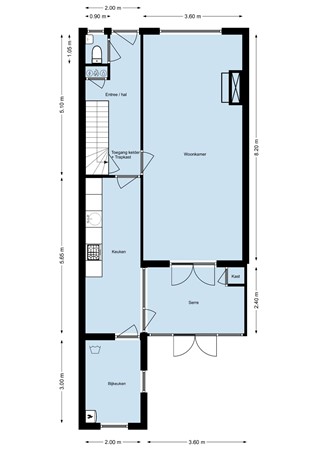 Floorplan - Antwerpsestraatweg 201, 4624 JE Bergen op Zoom